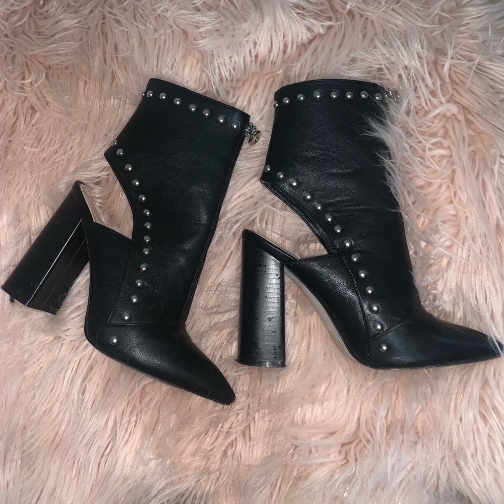 Black Studded Booties